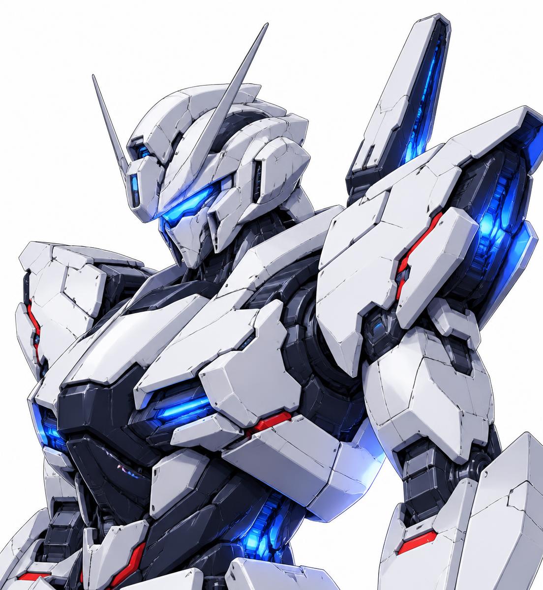 PX-01 SmartNFT: white armored mecha concept art